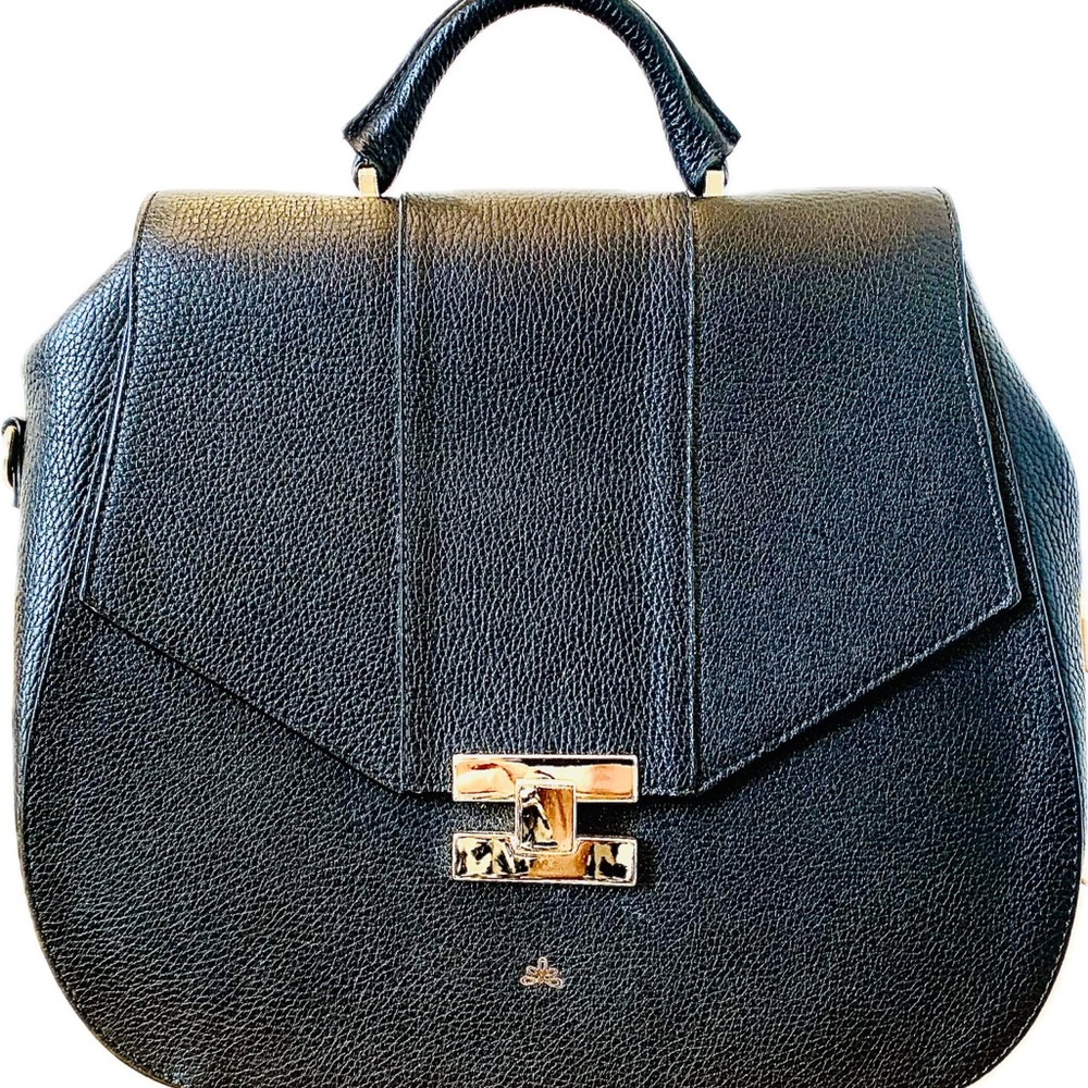Demellier Black Leather Backpack and Handbag